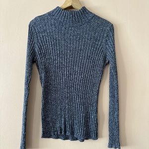 H&M Lightweight Ribbed Grey Turtleneck Sweater